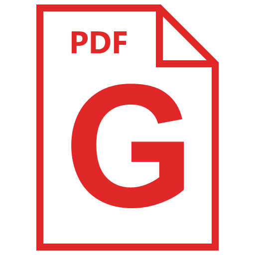 PDF-G: white document with a red G and PDF above it